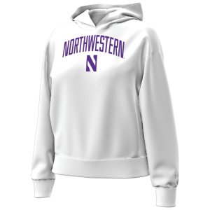 Under Armour Women's Northwestern Wildcats White Essential Fleece Hoodie, XL