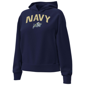 Under Armour Women's Navy Midshipmen Blue Essential Fleece Hoodie, Medium