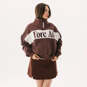 Fore All Fore All Women's Fore All Golf 1/4 Zip, Large, Bourbon - $99.99 at DICK'S Sporting Goods