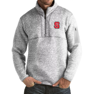 Antigua Men's NC State Wolfpack Grey Fortune Pullover Jacket, Small, Team