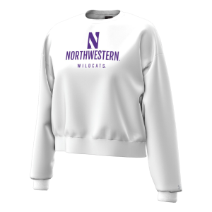 Under Armour Women's Northwestern Wildcats White Essential Fleece Crewneck Sweatshirt, XL, Red