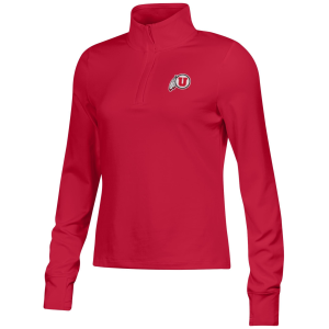 Under Armour Women's Utah Utes Red Motion 1/4-Zip Pullover, XXL