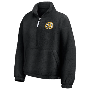 Fanatics NHL Women's Boston Bruins Sherpa 1/4 Zip, Small, Black - $90.00 at DICK'S Sporting Goods