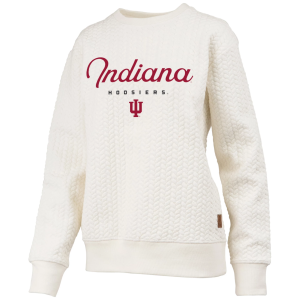 Pressbox Pressbox Women's Indiana Hoosiers Textured Crewneck Sweatshirt, Small, White - $89.99 at DICK'S Sporting Goods