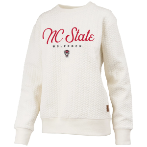 Pressbox Pressbox Women's NC State Wolfpack Textured Crewneck Sweatshirt, Small, White - $89.99 at DICK'S Sporting Goods