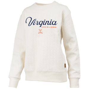 Pressbox Pressbox Women's Virginia Cavaliers Textured Crewneck Sweatshirt, Small, White - $89.99 at DICK'S Sporting Goods