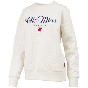 Pressbox Pressbox Women's Ole Miss Rebels Textured Crewneck Sweatshirt, Small, White - $89.99 at DICK'S Sporting Goods