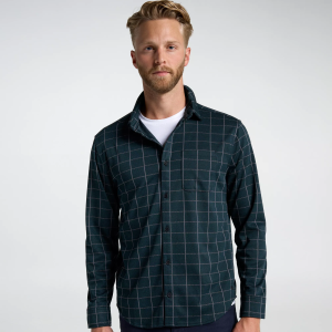 Vrst VRST Men's Long Sleeve Winter Plaid Button-Up Shirt, Large, June Bug Pinstripe Plaid - $78.00 at DICK'S Sporting Goods