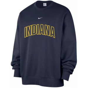 Nike Men's Indiana Pacers Navy Wordmark Club Crewneck Sweatshirt, Small, Blue