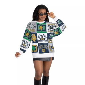 Gameday Couture Gameday Couture Women's Notre Dame Fighting Irish All Over Print Crewneck Sweatshirt, Small, White - $69.99 at DICK'S Sporting Goods