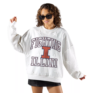 Gameday Couture Gameday Couture Women's Illinois Fighting Illini Embossed Stars Premium Crewneck Sweatshirt, Small, White - $62.00 at DICK'S Sporting Goods