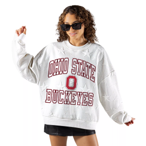 Gameday Couture Gameday Couture Women's Ohio State Buckeyes Embossed Stars Premium Crewneck Sweatshirt, Small, White - $62.00 at DICK'S Sporting Goods