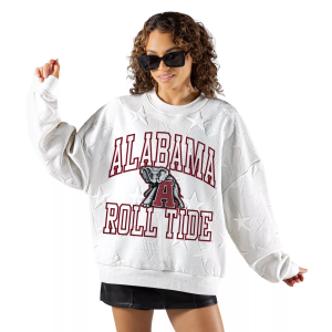Gameday Couture Gameday Couture Women's Alabama Crimson Tide Embossed Stars Premium Crewneck Sweatshirt, Small, White - $62.00 at DICK'S Sporting Goods