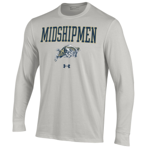 Under Armour Under Armour Men's Navy Midshipmen Performance Cotton Long Sleeve Grey Shirt, Medium, Gray - $52.99 at DICK'S Sporting Goods