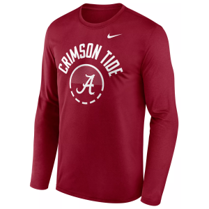 Nike Men's Alabama Crimson Tide Dri-FIT Shooting Long Sleeve Shirt, Small, Red
