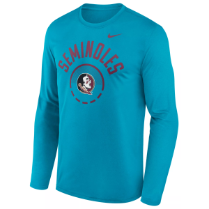 Nike Men's Florida State Seminoles Dri-FIT Shooting Long Sleeve Shirt, Small, Blue