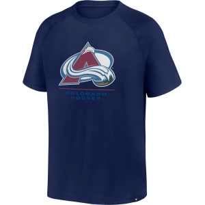 NHL Men's Colorado Avalanche Athletic Navy Clutch T-Shirt, Small, Blue
