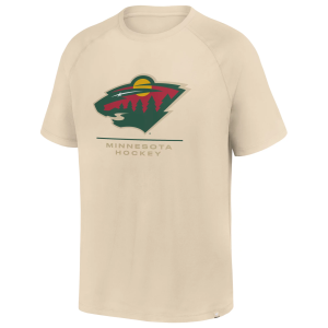 NHL Men's Minnesota Wild Natural Clutch T-Shirt, Medium, Tan