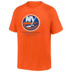 NHL Men's New York Islanders Orange Clutch T-Shirt, Small