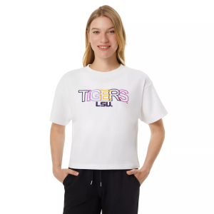 Concepts Sport Concepts Sport Women's LSU Tigers White T-Shirt, Medium - $49.99 at DICK'S Sporting Goods