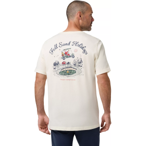 TravisMathew Men's Alpine Air Golf T-Shirt, Medium, Antique White