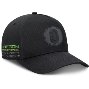 Nike Adult Oregon Ducks Origins Of Speed A-Frame Structured Hat, Men's, Medium/Large, Black
