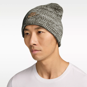 Nike Nike Peak Tall-Cuff Holiday Beanie, Men's, Black/Sail/Metallic Gold - $36.00 at DICK'S Sporting Goods