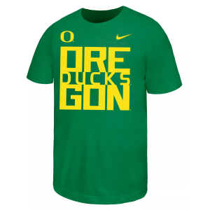 Nike Youth Oregon Ducks Green Stacked Name Drop T-Shirt, XL