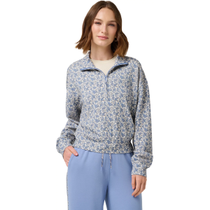 TravisMathew X Liberty London Women's Dancing Maddsie Printed  1/2 Zip, Large, English Manor Multi