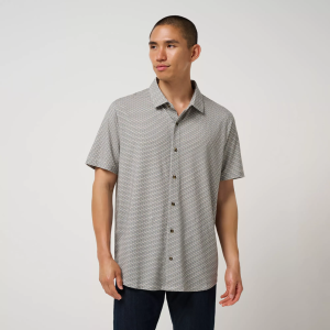 Travismathew TravisMathew X Liberty London Men's Comfortknit Wood Flower Golf Button-Up Shirt, Medium, Birch - $149.95 at DICK'S Sporting Goods