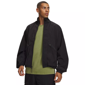 Under Armour Men's Fleece Cold Weather Bomber, Medium, Ultimate Black/Black