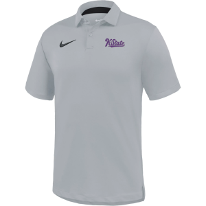 Nike Men's Kansas State Wildcats Tour Script Polo, XXL, Gray