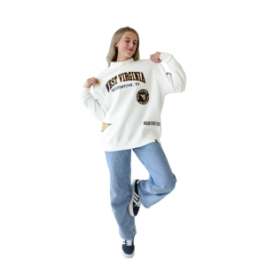 Gameday Social Gameday Social Women's West Virginia Mountaineers White All Over Scatter Crewneck Sweatshirt, XL - $94.00 at DICK'S Sporting Goods