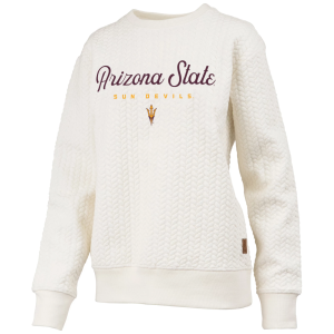 Pressbox Pressbox Women's Arizona State Sun Devils Textured Crewneck Sweatshirt, Small, White - $89.99 at DICK'S Sporting Goods