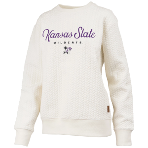 Pressbox Pressbox Women's Kansas State Wildcats Textured Crewneck Sweatshirt, Small, White - $89.99 at DICK'S Sporting Goods