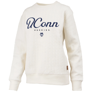 Pressbox Pressbox Women's UConn Huskies Textured Crewneck Sweatshirt, Small, White - $89.99 at DICK'S Sporting Goods