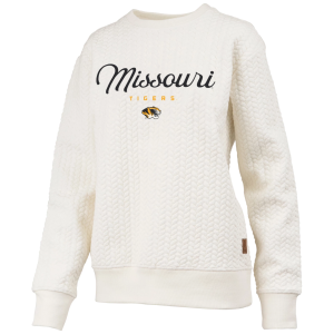 Pressbox Pressbox Women's Missouri Tigers Textured Crewneck Sweatshirt, Small, White - $89.99 at DICK'S Sporting Goods