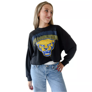 Gameday Social Gameday Social Women's Pitt Panthers Black Starlite Crewneck Sweatshirt, XS - $82.00 at DICK'S Sporting Goods