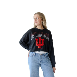 Gameday Social Gameday Social Women's Indiana Hoosiers Black Starlite Crewneck Sweatshirt, XS - $82.00 at DICK'S Sporting Goods