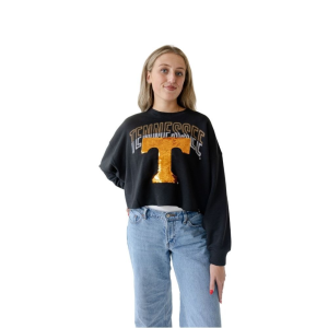 Gameday Social Gameday Social Women's Tennessee Volunteers Black Starlite Crewneck Sweatshirt, XS - $82.00 at DICK'S Sporting Goods