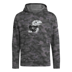 adidas Adult Kansas Jayhawks 2026 Honor and Support Hoodie, Men's, Small, Gray