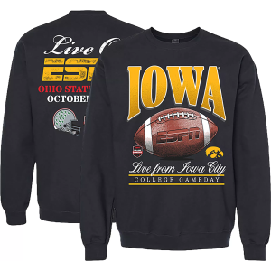 Something Inked Something Inked Adult ESPN College Gameday Live From Iowa City Crewneck Sweatshirt, Men's, XXL, Black - $54.99 at DICK'S Sporting Goods