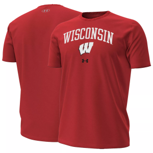Under Armour Under Armour Men's Wisconsin Badgers Performance Cotton Red T-Shirt, Small - $46.99 at DICK'S Sporting Goods