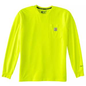Carhartt Men's Force Long Sleeve T-Shirt, Small, Brite Lime