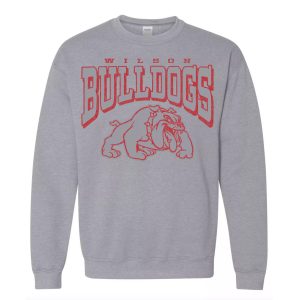 Pel Athletic Men's Wilson High School Gray Crewneck Sweatshirt, Large