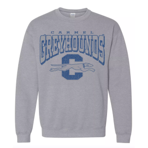 Pel Athletic Men's Carmel High School Gray Crewneck Sweatshirt, XL