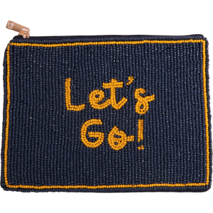Desden Women's West Virginia Mountaineers Navy Beaded Pouch, No Size, Blue
