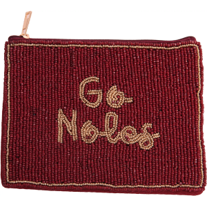 Desden Women's Florida State Seminoles Maroon Beaded Pouch, No Size, Red