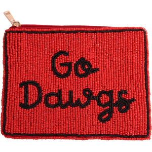 Desden Women's Georgia Bulldogs Red Beaded Pouch, No Size