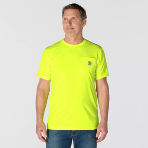 Carhartt Men's Force Pocket Short Sleeve T-Shirt, Large, Brite Lime